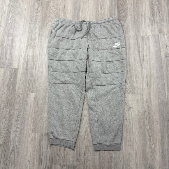 Nike Sportswear Club Sweatpants Mens 3XL XXXL Gray Cuffed Joggers Casual Comfort - Picture 1 of 13
